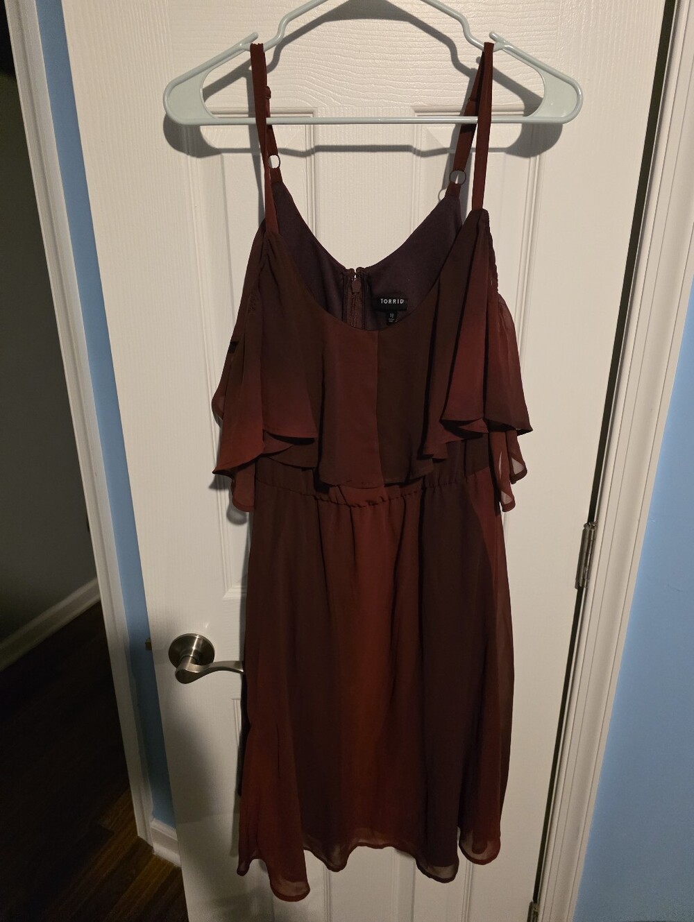 Torrid Burgundy Ombre Cold Shoulder Dress